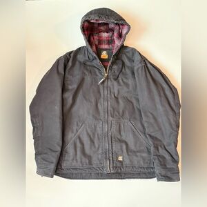 Men's Berne Black Canvas Work Jacket